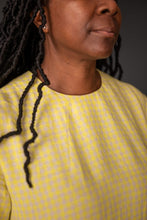 Load image into Gallery viewer, Close up of darts at neckline of Ellis & Hattie Dress