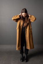 Load image into Gallery viewer, Lady wears over coat unfastened, with hands by head