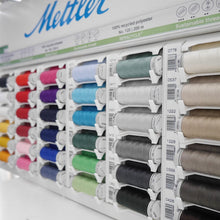 Load image into Gallery viewer, Mettler Cabinet displaying 36 colours of Recycled Polyester Sewing Thread Reels