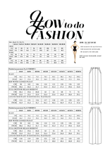 Load image into Gallery viewer, Table of Size Guide for the Madrid trousers.