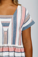 Load image into Gallery viewer, Close up view of V-neck insert neckline