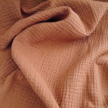 Load image into Gallery viewer, Organic Cotton Double Gauze fabric crumpled