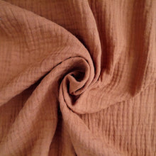 Load image into Gallery viewer, Organic Cotton Double Gauze fabric with central swirl