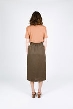 Load image into Gallery viewer, Back view of Aura Skirt at below knee length