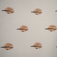 Load image into Gallery viewer, Close up of motif print representing a sun with clouds across it