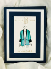 Load image into Gallery viewer, Packaging of Sable Jacket Sewing Pattern shows illustration of the Sable Jacket worn open, with front slanted pockets.