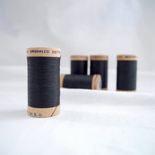 Load image into Gallery viewer, Five wooden reels of Organic Cotton Sewing Thread