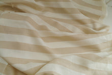 Load image into Gallery viewer, Fabric slightly scrunched up shows drape of Stripe Linen