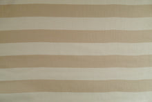 Load image into Gallery viewer, Flat linen fabric shows thick stripe pattern