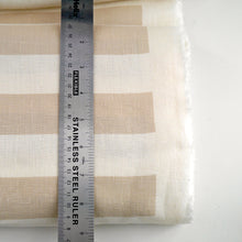 Load image into Gallery viewer, Sevilla Stripe Linen shown next to ruler to show width sizing.