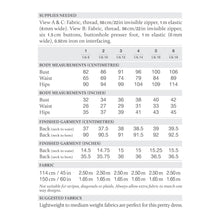 Load image into Gallery viewer, Day Dress Measures.