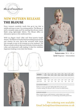 Load image into Gallery viewer, Back of packaging info for The Blouse.