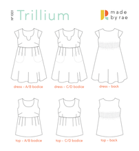 Load image into Gallery viewer, Trillium Dress Line Drawings