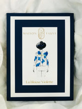 Load image into Gallery viewer, Violette Blouse Sewing Pattern packaging shows illustration of the back view of a lady wearing the blouse with inverted pleat down the back.
