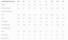 Load image into Gallery viewer, Imperial Body Measurements