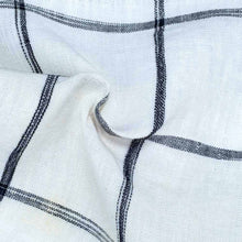 Load image into Gallery viewer, Close up of box check pattern of linen