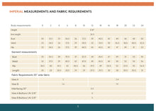 Load image into Gallery viewer, Imperial Measurements Chart for Sille Shirt