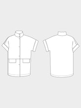 Load image into Gallery viewer, Line Drawing of The Assembly Line's Cap Sleeve Vest