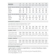 Load image into Gallery viewer, Measurements table