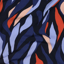 Load image into Gallery viewer, EcoVero Viscose Fabric with abstract flames print in gentle waves
