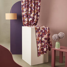 Load image into Gallery viewer, Waterlily Maple Print viscose hangs from above onto a stand

