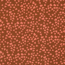 Load image into Gallery viewer, Flat lay of viscose fabric with hearts pattern
