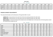 Load image into Gallery viewer, Butano Button Up Measurements Chart in inches
