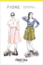 Load image into Gallery viewer, Fiore Skirt Sewing Pattern Envelope Front with illustrations of Fiore Skirt
