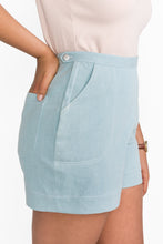 Load image into Gallery viewer, Close up of Jenny Shorts with side pockets and back patch pocket
