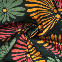 Load image into Gallery viewer, Modal Fabric with central swirl with large petal flower print
