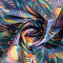Load image into Gallery viewer, Jungle Birds Modal Fabric with central swirl
