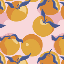 Load image into Gallery viewer, Digital illustration of Clementines print pattern
