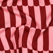 Load image into Gallery viewer, Eco Viscose Fabric with a rounded stripe pattern
