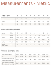 Load image into Gallery viewer, Metric measurements for fabric measures chart
