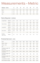 Load image into Gallery viewer, Metric Measures chart for UK Sizes 6-20
