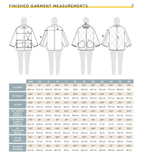 Load image into Gallery viewer, Finished Garment Measurements Chart
