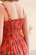 Load image into Gallery viewer, Shirring detail on back of lady&#39;s dress made in Louisiana Viscose fabric

