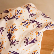 Load image into Gallery viewer, Viscose fabric with floral sprig print lays on table
