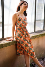 Load image into Gallery viewer, Lady leans on a window ledge wearing a strappy dress made up with the Opulence Viscose fabric
