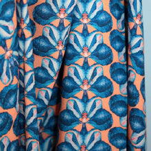 Load image into Gallery viewer, Albertus EcoVero Viscose fabric hangs with soft drape, with a pattern print of butterfly shapes in columns
