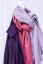 Load image into Gallery viewer, Three different colours of Vida Voile Fabrics hang together over one hook
