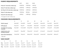 Load image into Gallery viewer, Juno Culottes Measurements Chart for sizes 6-18
