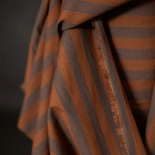 Load image into Gallery viewer, Close up of dual-tone stripe cotton linen fabric
