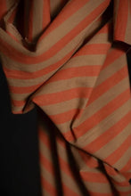 Load image into Gallery viewer, Close up of dual-tone striped cotton/linen fabric
