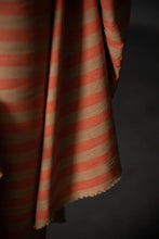 Load image into Gallery viewer, Fabric drape of dual-tone striped cotton/linen fabric
