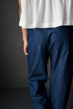 Load image into Gallery viewer, Detail of patch pockets at back of Eve Trousers at hip level
