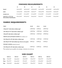 Load image into Gallery viewer, Peg Trousers Measures Chart for sizes 18-28
