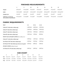 Load image into Gallery viewer, Peg Trousers Measures Chart for sizes 6-18
