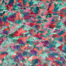 Load image into Gallery viewer, Cotton Lawn fabric with a multicoloured brushstroke effect, abstract print; fabric displayed flat
