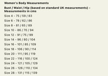 Load image into Gallery viewer, Women&#39;s Body Measurements Chart
